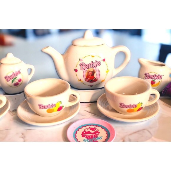 Vintage Chilton Toys Barbie .. Doll Sized Play 13 Piece China Tea Coffee Set EC - Picture 9 of 10